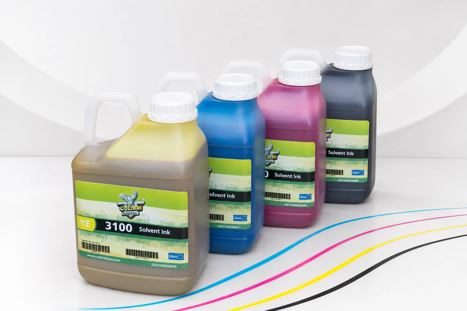 Colibri 3100 series ink packaging — official product photograph