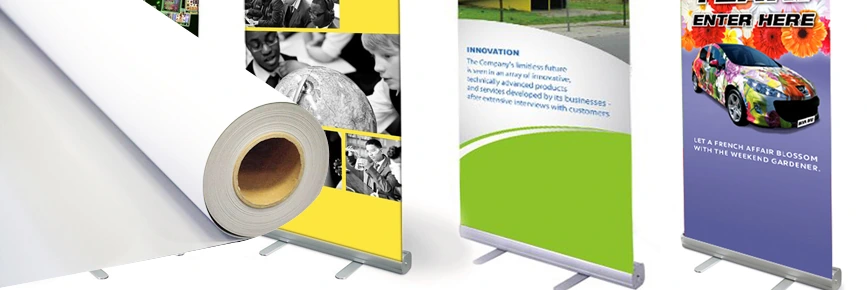 Colibri® RollUp PVC Matt+Polyester White Grey 220μm