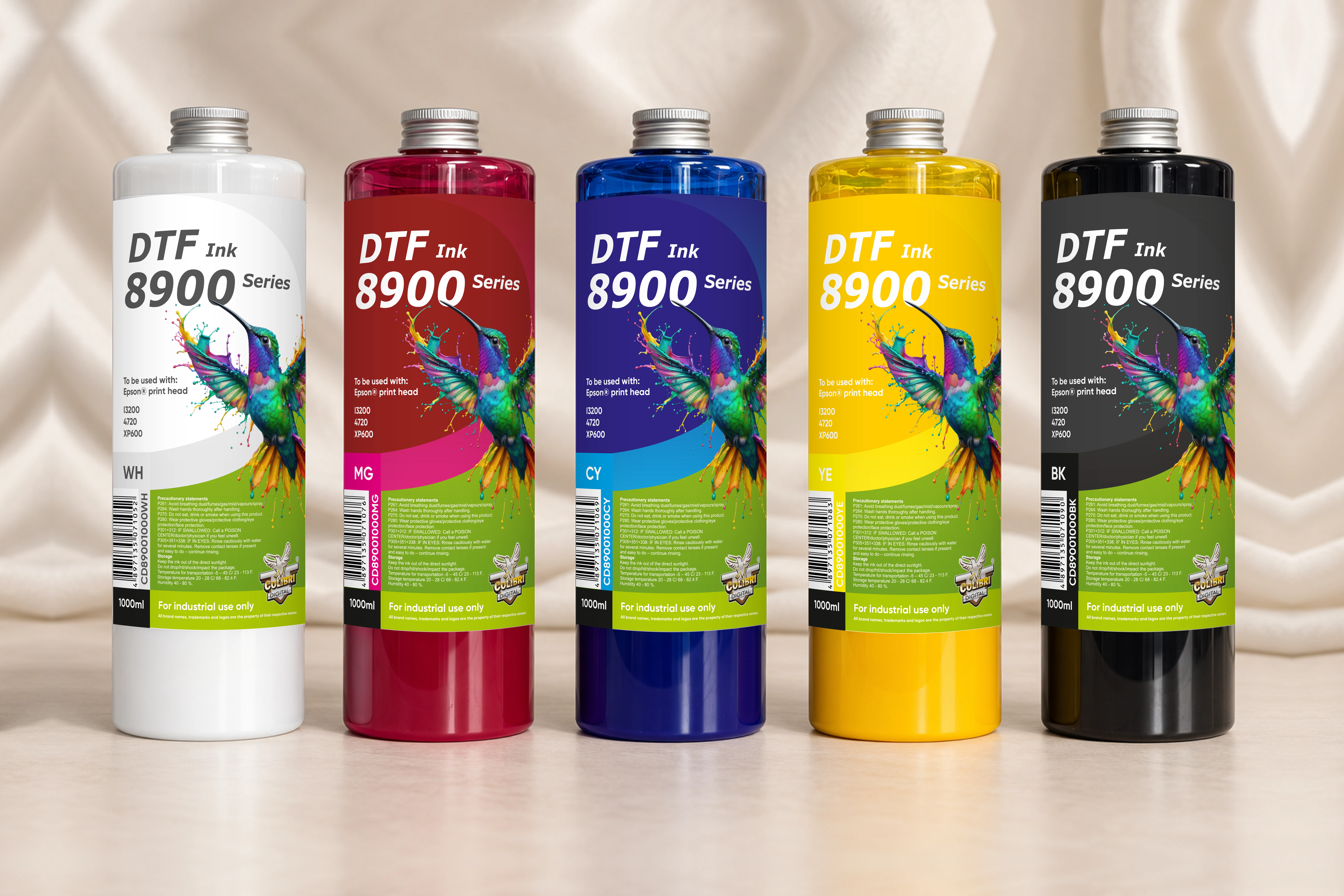 Colibri 8900 series ink packaging — official product photograph